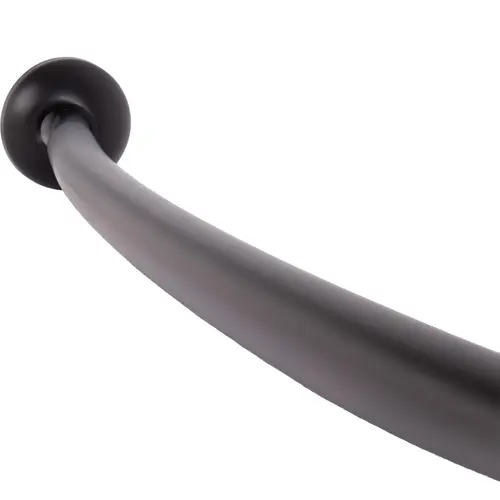 Adjustable Curved Shower Rod, 45" to 72", Matte Black Adjustable Curved Shower Rod, 45" to 72", Matte Black