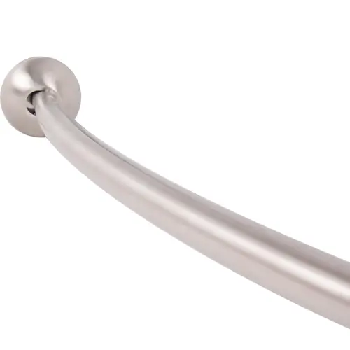 Adjustable Curved Shower Rod, 45" to 72", Satin Stainless Steel Adjustable Curved Shower Rod, 45" to 72", Satin Stainless Steel