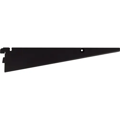 12" Double Track Shelf Bracket for Wire Shelf - Matte Black 12" Double Track Shelf Bracket for Wire Shelf - Matte Black