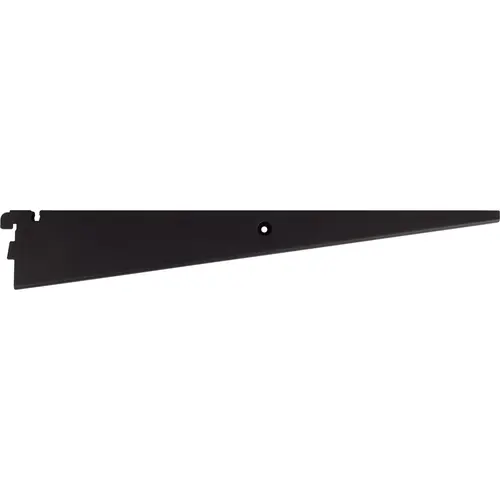 16" Double Track Shelf Bracket for Wire Shelf - Matte Black 16" Double Track Shelf Bracket for Wire Shelf - Matte Black