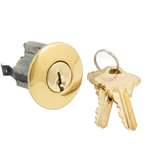 Cylinder Assembly for Highland and Tulip Knobs, SC Keyway, Polished Brass Cylinder Assembly for Highland and Tulip Knobs, SC Keyway, Polished Brass