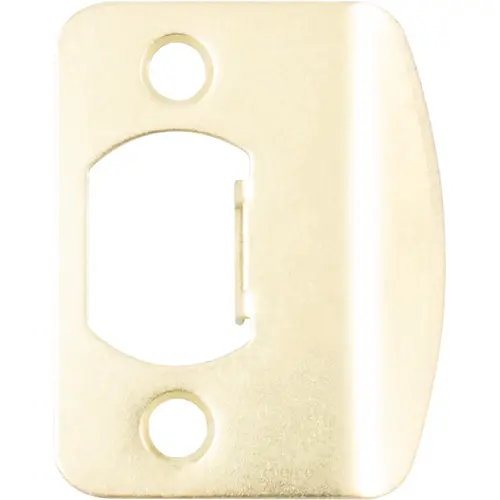 Full Lip 1/4" Round Corner Strike Plate, 2-1/4 Inches, 1-5/8" Center-to-Center, Polished Brass Full Lip 1/4" Round Corner Strike Plate, 2-1/4 Inches, 1-5/8" Center-to-Center, Polished Brass