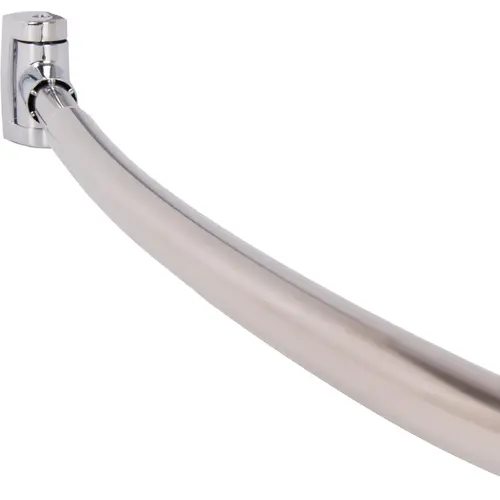 Standard Adjustable Curved Shower Rod, 45" to 72", Polished Stainless Steel Standard Adjustable Curved Shower Rod, 45" to 72", Polished Stainless Steel