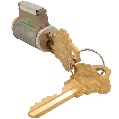 Cylinder Assembly for Traditional Levers, SC Keyway, Satin Nickel Cylinder Assembly for Traditional Levers, SC Keyway, Satin Nickel