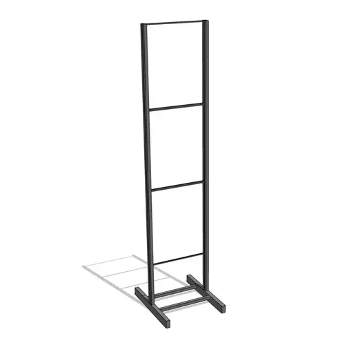 Black Metal Floor Sign Holder 73" H Black Black Metal Floor Sign Holder 73" H Black