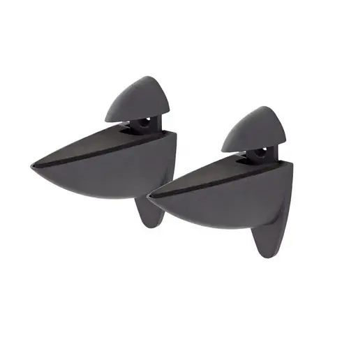 Ara 4.5" H X 1.8" W X 4.1" D Black Metal Shelf Clips Powder Coat Ara 4.5" H X 1.8" W X 4.1" D Black Metal Shelf Clips Powder Coat