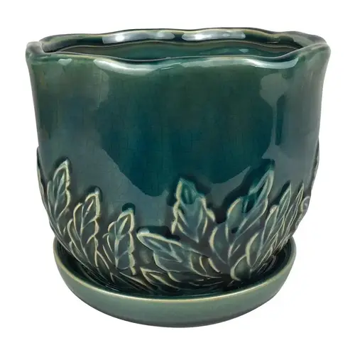 6.25" H X 7.25" W Ceramic Sofia Planter Turquoise Turquoise 6.25" H X 7.25" W Ceramic Sofia Planter Turquoise Turquoise