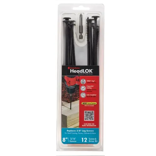 Headlok 8" L Torx Ttap T30 Coarse Structural Wood Screws T30 Headlok 8" L Torx Ttap T30 Coarse Structural Wood Screws T30