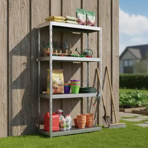 All Road / Outdoor shelving 71" H X 29.5" W X 20" D Steel Shelving Unit Gray All Road / Outdoor shelving 71" H X 29.5" W X 20" D Steel Shelving Unit Gray