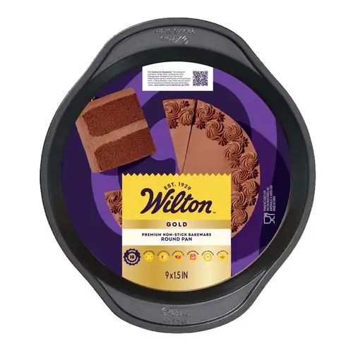 Gold 9" L 1.5" Round Cake Pan Black Black Gold 9" L 1.5" Round Cake Pan Black Black