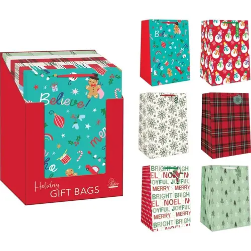 Assorted Holiday Jumbo Gift Bag Assorted - pack of 30 Assorted Holiday Jumbo Gift Bag Assorted - pack of 30