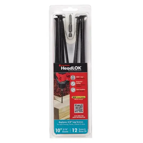 Headlok 10" L Torx Ttap T30 Coarse Structural Wood Screws T30 Headlok 10" L Torx Ttap T30 Coarse Structural Wood Screws T30