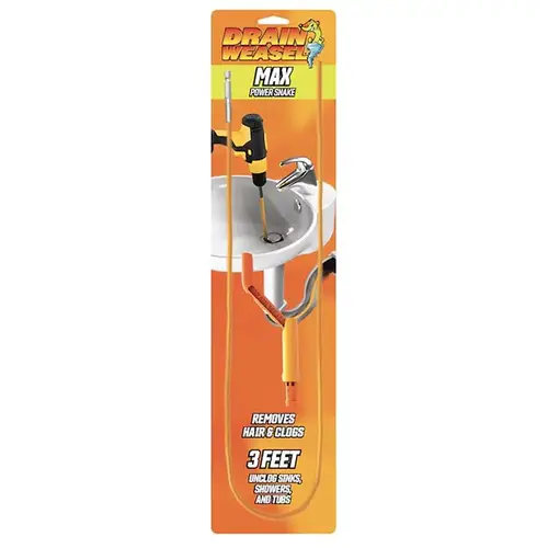 Max 3 ft. L Drain Auger Max 3 ft. L Drain Auger