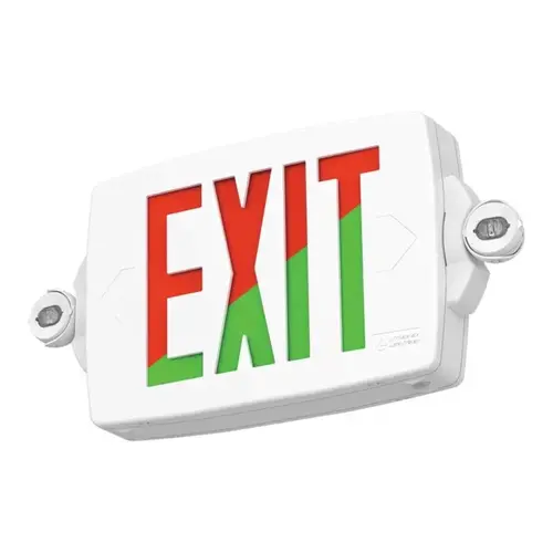 LHQM Switch Hardwired LED White Exit Sign and Emergency Light White LHQM Switch Hardwired LED White Exit Sign and Emergency Light White