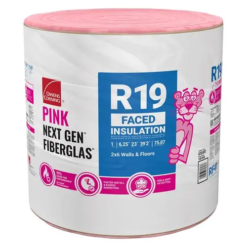 23" W X 470" L X 6.25" 19 Kraft Faced Fiberglass Insulation Roll 75.07 sq ft 23" W X 470" L X 6.25" 19 Kraft Faced Fiberglass Insulation Roll 75.07 sq ft