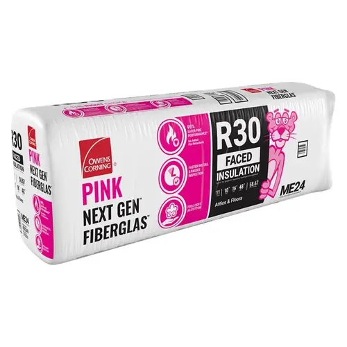 16" W X 48" L X 10" R-30 Kraft Faced Fiberglass Insulation Batt 58.67 sq ft 16" W X 48" L X 10" R-30 Kraft Faced Fiberglass Insulation Batt 58.67 sq ft