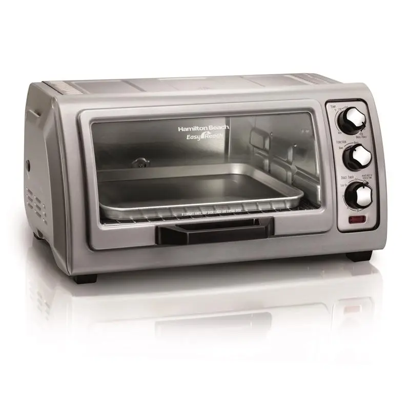 HAMILTON BEACH Metal Silver 6 slot Toaster Oven 10.81 H X 20.13 W X 16.69 D Silver 31127J HAMILTON BEACH Metal Silver 6 slot Toaster Oven 10.81 H X 20.13 W X 16.69 D Silver 31127J