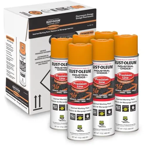 Industrial Choice - Contractor Pack (6 pk) Fluorescent Orange Inverted Marking Paint 17 o Fluorescent Orange Industrial Choice - Contractor Pack (6 pk) Fluorescent Orange Inverted Marking Paint 17 o Fluorescent Orange