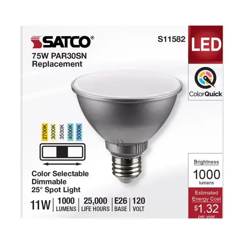 PAR30SN E26 (Medium) LED Bulb Tunable White/Color Changing 75 Watt Equivalence Silver PAR30SN E26 (Medium) LED Bulb Tunable White/Color Changing 75 Watt Equivalence Silver