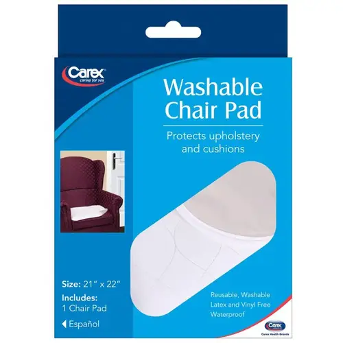 White Washable Chair Pad White White Washable Chair Pad White