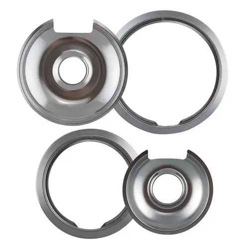 Steel Drip Pans and Trim Rings 6.19" W Steel Drip Pans and Trim Rings 6.19" W