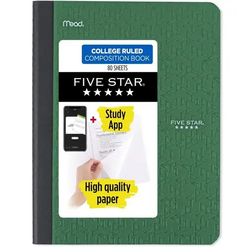 8" W X 0.33" L Assorted Composition Book Assorted 8" W X 0.33" L Assorted Composition Book Assorted