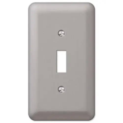 Devon Brushed Nickel 1 gang Steel Toggle Wall Plate Brushed Nickel Devon Brushed Nickel 1 gang Steel Toggle Wall Plate Brushed Nickel