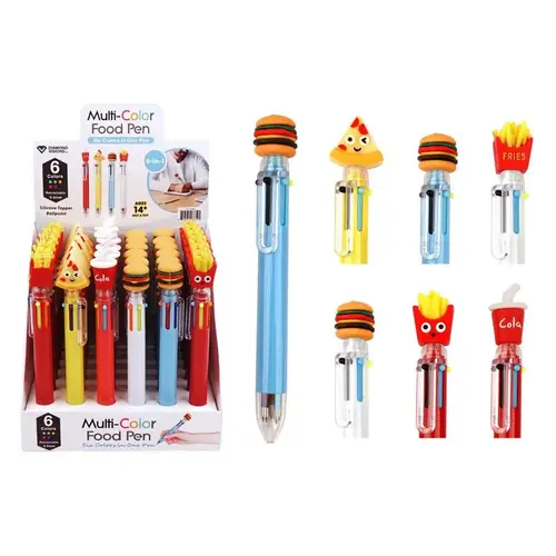 Assorted Retractable 6-In-1 Food Pen Assorted Retractable 6-In-1 Food Pen