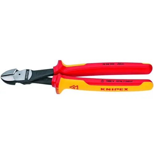 High Leverage Diagonal Cutters-1000V, 10", Comfort Grip, ASTM High Leverage Diagonal Cutters-1000V, 10", Comfort Grip, ASTM