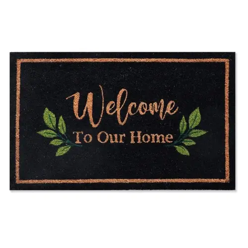 Home 18" W X 30" L Multi-Color Coir Door Mat Multi-Color Home 18" W X 30" L Multi-Color Coir Door Mat Multi-Color