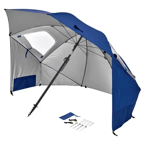 Blue 96" D Compact Umbrella Blue Blue 96" D Compact Umbrella Blue