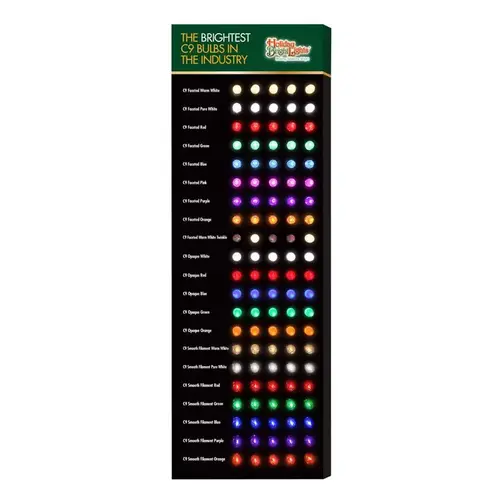 36" H X 12" W X 1" D Multicolor Cardboard Christmas Light Bulb Display Multicolor 36" H X 12" W X 1" D Multicolor Cardboard Christmas Light Bulb Display Multicolor