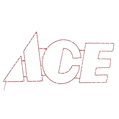 19" H X 1" W X 41" L Red ACE sign Display Metal Red 19" H X 1" W X 41" L Red ACE sign Display Metal Red