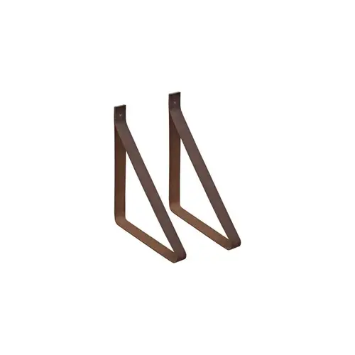 Loop 9.4" H X 1.2" W X 9.8" D Brown Leather Shelf Bracket Brown Loop 9.4" H X 1.2" W X 9.8" D Brown Leather Shelf Bracket Brown