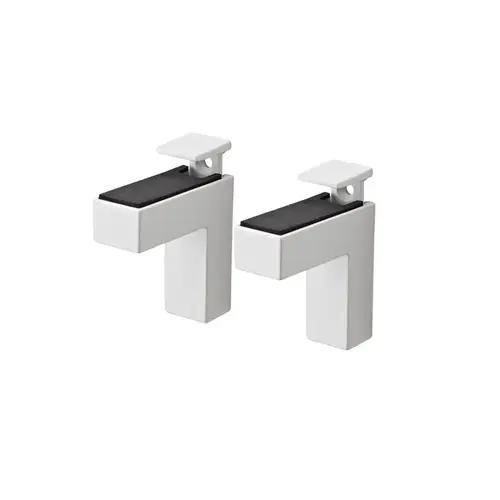 Eliot 4.4" H X 0.9" W X 2.6" D White Metal Shelf Clips Powder Coat Eliot 4.4" H X 0.9" W X 2.6" D White Metal Shelf Clips Powder Coat