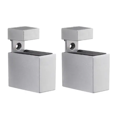 Cuadro 2.7" H X 0.9" W X 1.9" D Silver Metal Shelf Clips Powder Coat Cuadro 2.7" H X 0.9" W X 1.9" D Silver Metal Shelf Clips Powder Coat