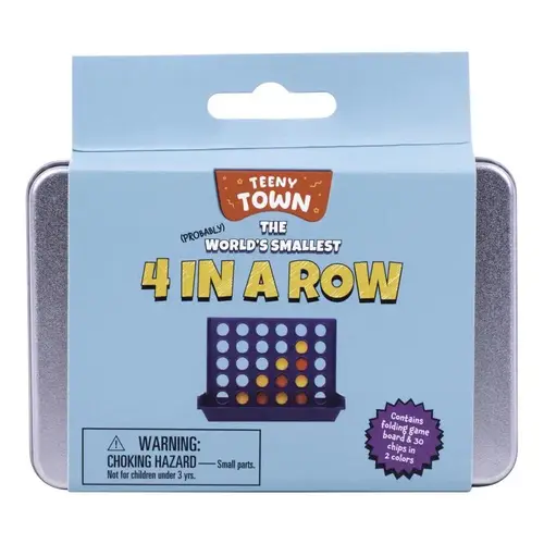 Teeny Town 4" a Row Game Toy Multicolored Multicolored Teeny Town 4" a Row Game Toy Multicolored Multicolored