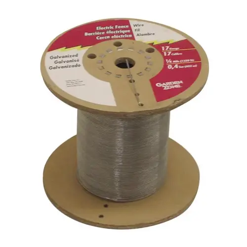 0.0453" H X 1320 ft. L Galvanized Steel Electric Fencing Silver Silver 0.0453" H X 1320 ft. L Galvanized Steel Electric Fencing Silver Silver