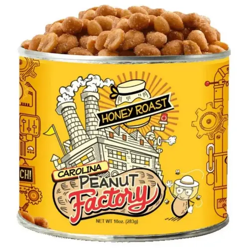 1" 6 Snacks Carolina Peanut Factory Honey Roasted Peanuts 10 oz Can 1" 6 Snacks Carolina Peanut Factory Honey Roasted Peanuts 10 oz Can