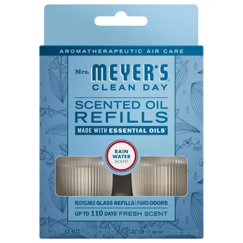 Mrs. Meyer's Clean Day Rain Water Scent Air Freshener Oil Refill 0.67 oz Liquid - pack of 4 Mrs. Meyer's Clean Day Rain Water Scent Air Freshener Oil Refill 0.67 oz Liquid - pack of 4