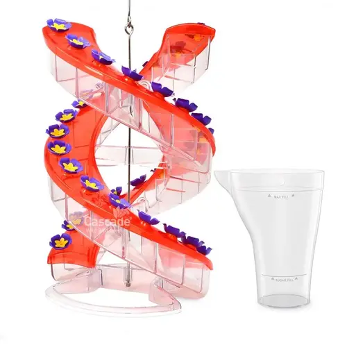 Hummingbird 23.5 fl. oz. Polypropylene DNA Amethyst Nectar Bird Feeder 32 ports Red Hummingbird 23.5 fl. oz. Polypropylene DNA Amethyst Nectar Bird Feeder 32 ports Red