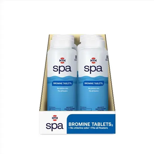 HTH Spa Bromine Tablet, 2 lb Bottle, Off-White HTH Spa Bromine Tablet, 2 lb Bottle, Off-White