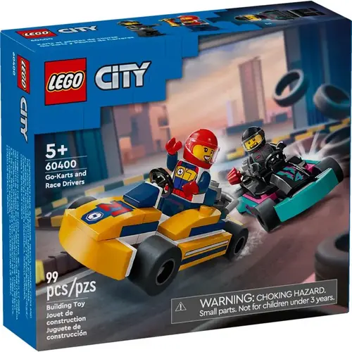 City Go-Karts and Race Drivers Building Set Multicolor 99 pc Multicolor City Go-Karts and Race Drivers Building Set Multicolor 99 pc Multicolor