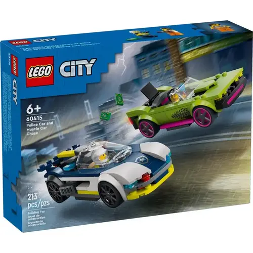 City Police Car & Muscle Car Chase Building Set Multicolor 213 pc Multicolor City Police Car & Muscle Car Chase Building Set Multicolor 213 pc Multicolor