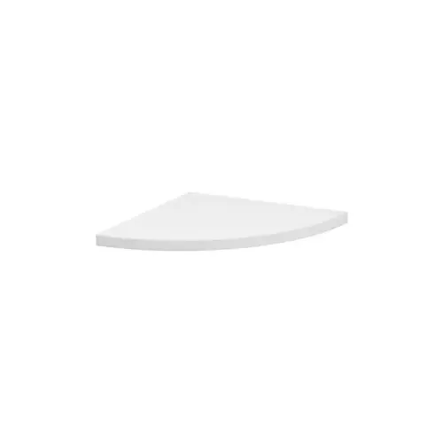 Lite .75" H X 11.8" W X 11.8" D White Wood Corner Shelf Melamine Lite .75" H X 11.8" W X 11.8" D White Wood Corner Shelf Melamine
