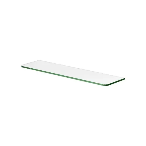 Glassline 0.31" H X 23.6" W X 5.9" D Clear Glass Shelf Clear Glassline 0.31" H X 23.6" W X 5.9" D Clear Glass Shelf Clear