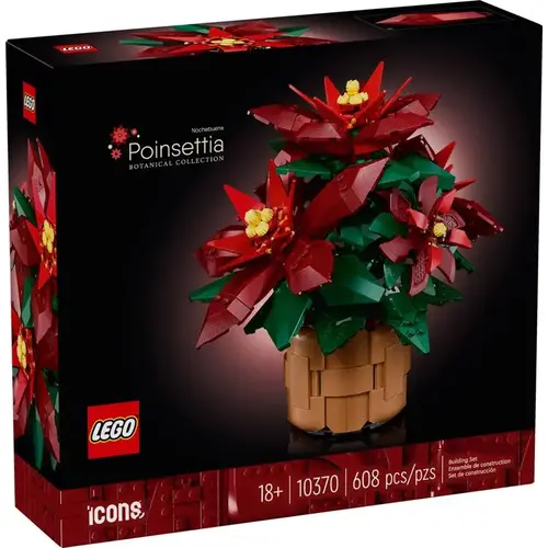 Botanicals Poinsettia Plant Building Set Multicolored 608 pc Multicolored Botanicals Poinsettia Plant Building Set Multicolored 608 pc Multicolored