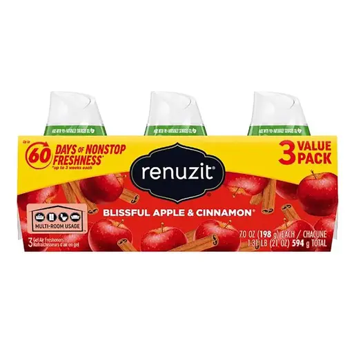 Blissful Apple & Cinnamon Scent Air Freshener 21 oz Gel Blissful Apple & Cinnamon Scent Air Freshener 21 oz Gel