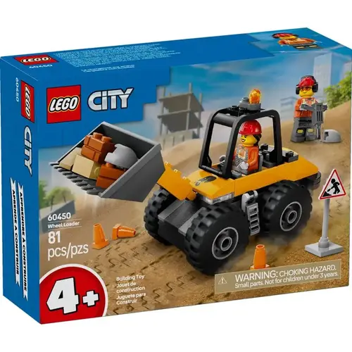 City Yellow Construction Wheel Loader Building Set Multi 81 pc Multi City Yellow Construction Wheel Loader Building Set Multi 81 pc Multi