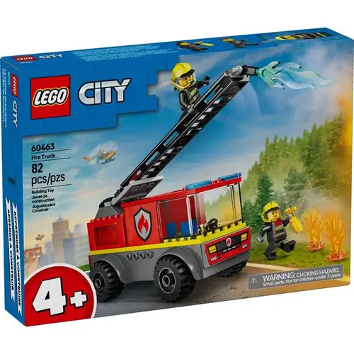 City Fire Ladder Truck Building Set Multi 82 pc Multi City Fire Ladder Truck Building Set Multi 82 pc Multi